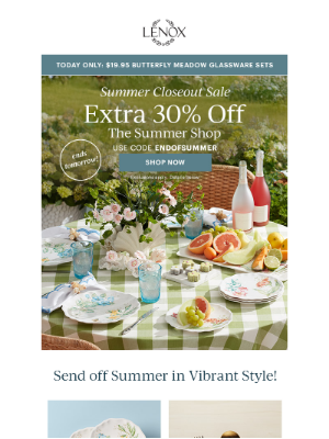 Oneida - 30% Off Summer Ends Tomorrow!