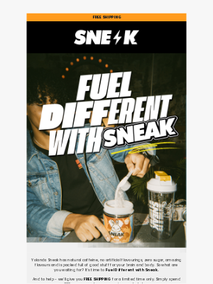 Sneak Energy (United Kingdom) - Fancy FREE SHIPPING? 📦