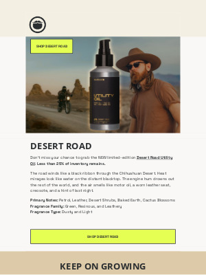 Beardbrand - Desert Road is getting close to sold out