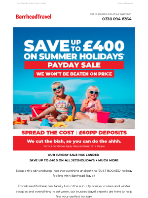 Barrhead Travel (United Kingdom) - 🌞 Our PayDay Sale has landed! 🏖️