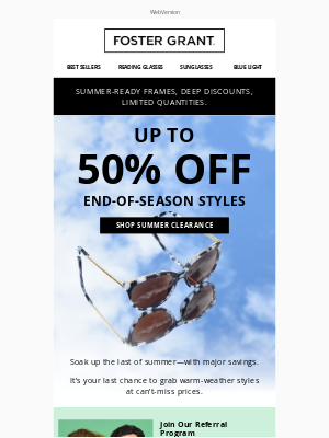 Foster Grant - Shop Summer Clearance – Up to 50% Off