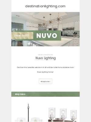 Destination Lighting - Discover a Versatile Selection from Nuvo