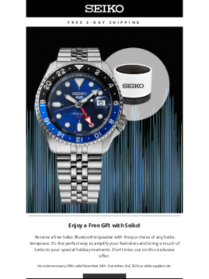 Seiko - Free Gift with Purchase!