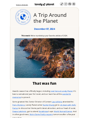 Lonely Planet - Your 2024 recap is here