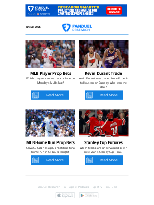 FanDuel - Monday MLB Player Prop Bets