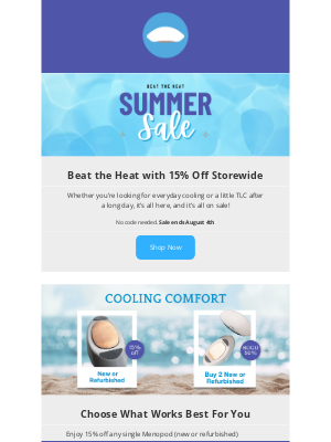 Menopod - Summer Sale is Here: Save 15% on Cooling Comfort