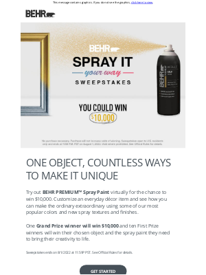 Behr Process - Spray It Your Way for a Chance to Win $10,000