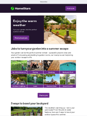 HomeStars - Turn your yard into a summer escape