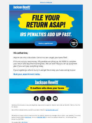 Jackson Hewitt - File Now to Minimize IRS Penalties