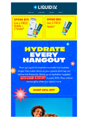Liquid I.V. - 30% OFF just in time for the 4th!