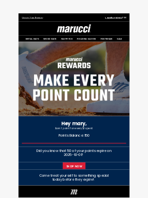 Marucci Sports - Don’t Miss Out on Your Points!