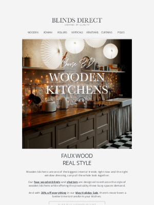 Blinds Direct (United Kingdom) - Faux wood, real style: Discover best faux wood blinds for kitchens