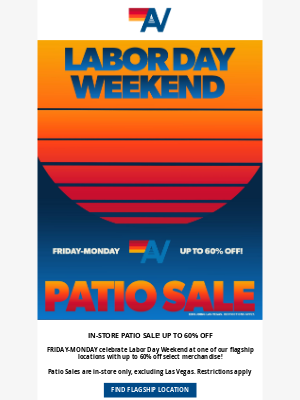 Aviator Nation - IN STORE PATIO SALE! UP TO 60% OFF⚡