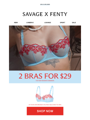 Savage X Fenty - 2 for $29 Bras for Summer ☀️