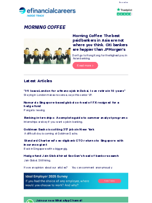 Efinancial careers (United Kingdom) - ☕ The best paid bankers in Asia are not where you think