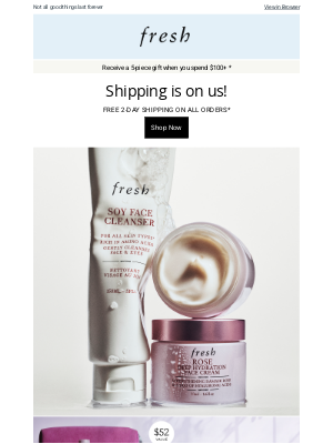 Fresh - Free 2-day shipping & gift ends tonight!