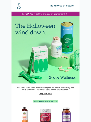 Grove Collaborative - Recover from Halloween like a champ 🎃 + get *free* OLLY gummies!