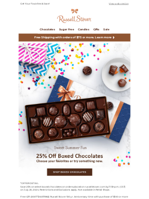 Russell Stover Candies - 🎁 25% off Boxed Chocolates! 🎁