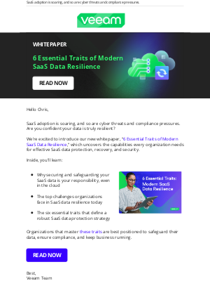 Veeam Software - What does modern SaaS data resilience look like?