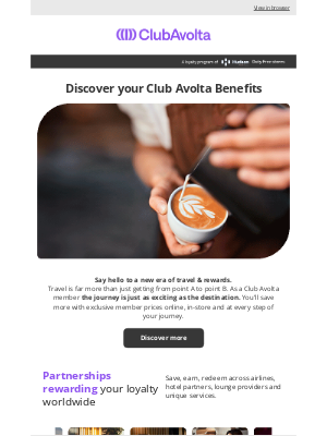 Club Avolta - Don't miss out on your benefits