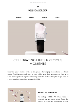 Baume & Mercier - Celebrate mother's day with an unforgettable gift