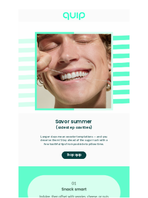 quip - Pool water does *what* to your teeth? 🫢