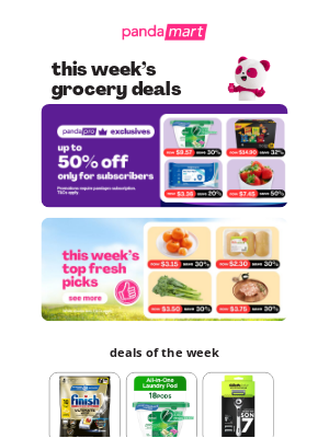 Foodpanda (Singapore) - Save up and stock up with pandamart. 🛒