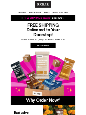 RXBAR - Just for You! Free Shipping on RXBARs 🚚