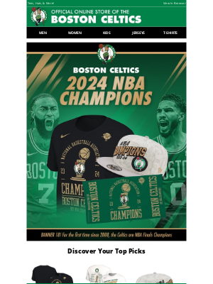 Boston Celtics Store - Relive the Victory with Celtics Gear!