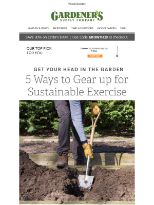 Gardener's Supply Company - Garden as Gym | 5 Ways to Gear up for Sustainable Exercise 🏋️