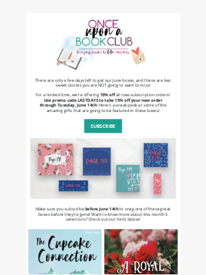 Once Upon A Book Club - Last chance for June boxes! ✨