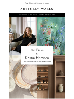 Artfully Walls - Art Picks by Kristin Harrison