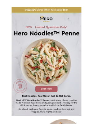 🚨 NEW: Hero Noodles™ Penne 🍝