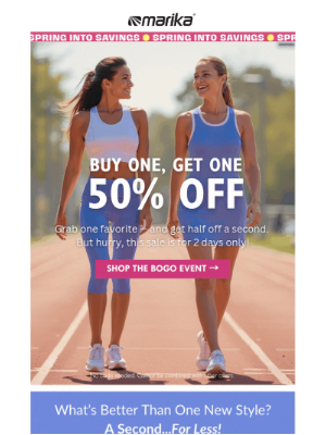Marika Fitness - Just Dropped: BOGO 50% Off for 2 Days Only!