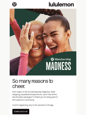 Lululemon - Membership Madness: 12 days of unreal surprises