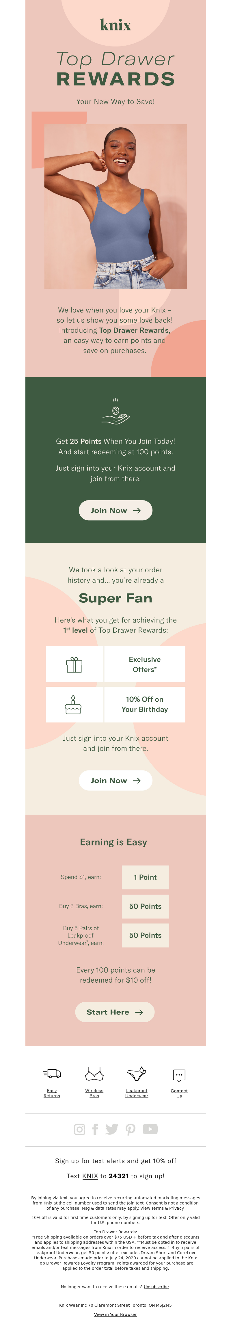 Knix - Introducing Top Drawer Rewards!