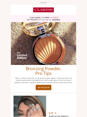 Clarins (Canada) - The bronzer trick you didn’t know you needed ☀️