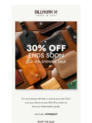 Billykirk, Inc. - 30% Off Ending Soon!
