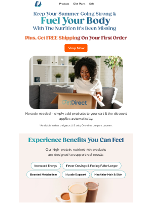 Diet Direct - 🤔 Who Says No to Free Shipping? Yeah, No One.