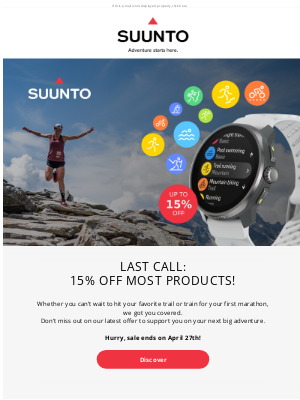 suunto - Last call: 15% off most products ⌚