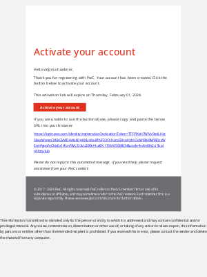 PwC - PwC account activation