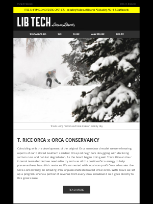 Gnu Snowboards - T. Rice Orca x Orca Conservancy