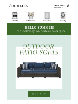 Goedeker's - Relax outside this summer