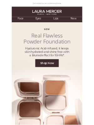 Laura Mercier Cosmetics - An Icon Reimagined: NEW Real Flawless Powder Foundation