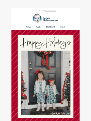 Gerber Childrenswear - Tricia, warm wishes for a merry season🎄