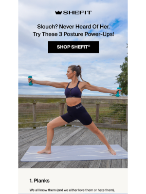 Shefit - Slouch? Never Heard of Her. Try These 3 Posture Power-Ups!