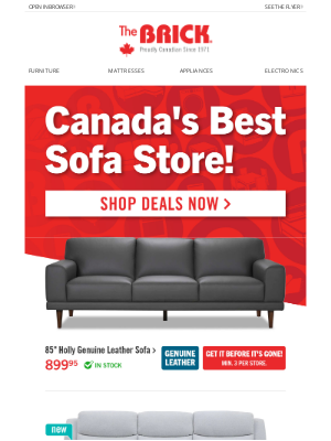 The Brick (Canada) - 🔥 BIG SAVINGS on Sofas & More!