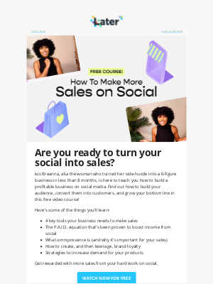 Later - How to Make More Sales on Social 🛍️  Free Workshop!