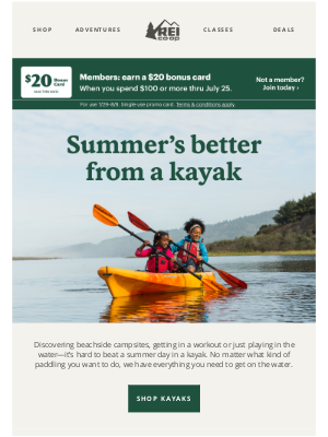 REI - Fun on the Water Is Only a Kayak Away