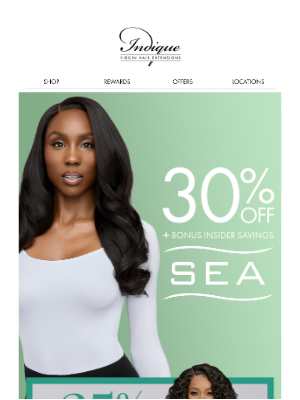 INDIQUE Virgin Hair Extensions - 30% Off SEA Virgin Hair Collection